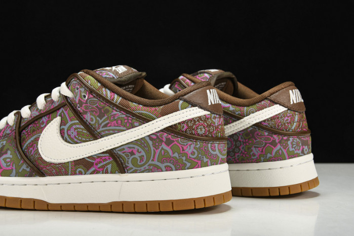 nike sb dunk low pro paisley brown - dh7534-200