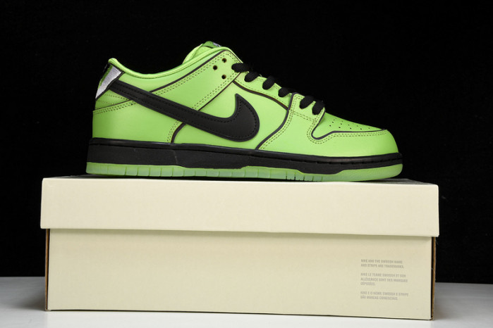 the powerpuff girls x nike sb dunk low “buttercup” fz8319-300