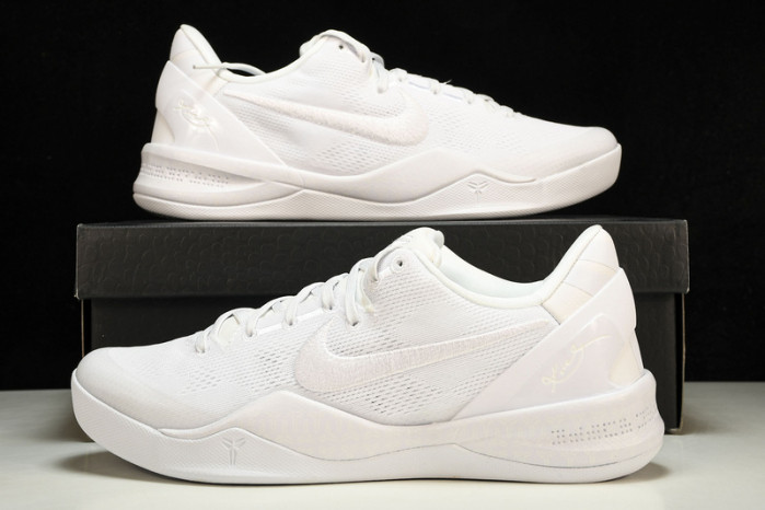 nike kobe 8 protro triple white fj9364-100