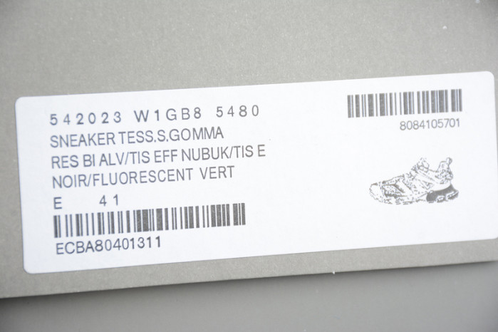 bl sneaker tess.s.gomma black fluorescent green 542023 w1gb8 5480