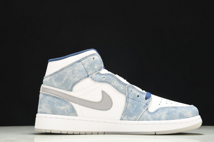 jordan 1 mid french blue fire red - dn3706-401