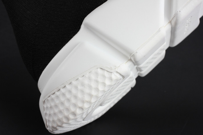 bl stretch mesh high top sneaker black white