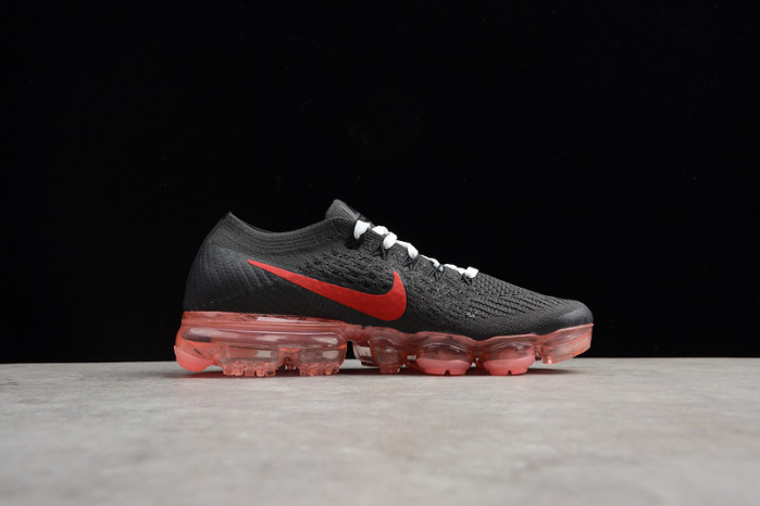 nikelab air vapormax flyknit black/big red womens aa3859-016
