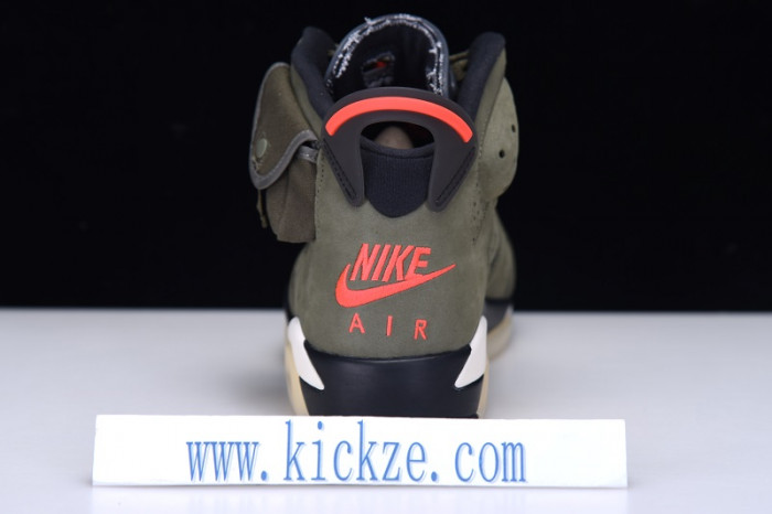 travis scott air jordan 6 medium olive - cn1084-200