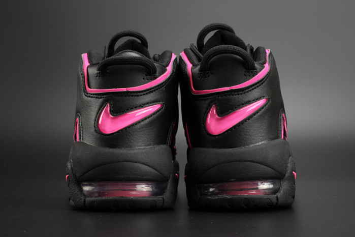 nike air more uptempo gs “hyper pink” black/ pink womens 415082-003