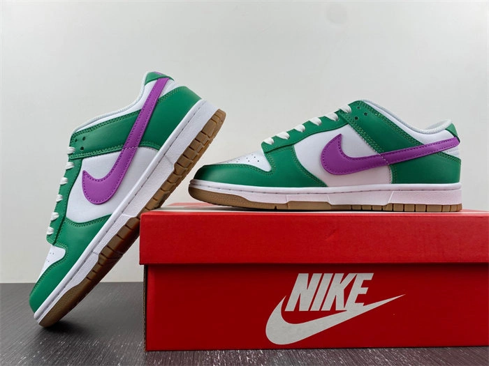 Nike Dunk Low White Stadium Green Fuchsia  FD9922- DailyWear 4610